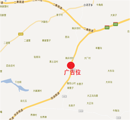 張承高速?gòu)V告K134+670跨線橋廣告點(diǎn)位圖